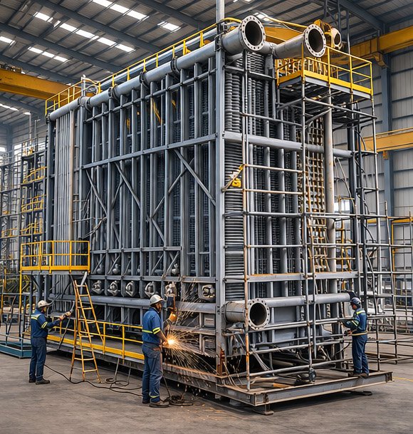 Large HRSG system component fabrication